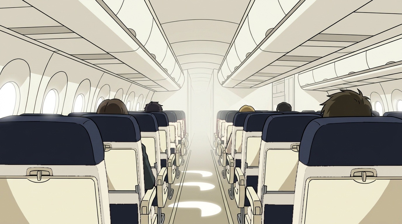 旅客機の客室の通路